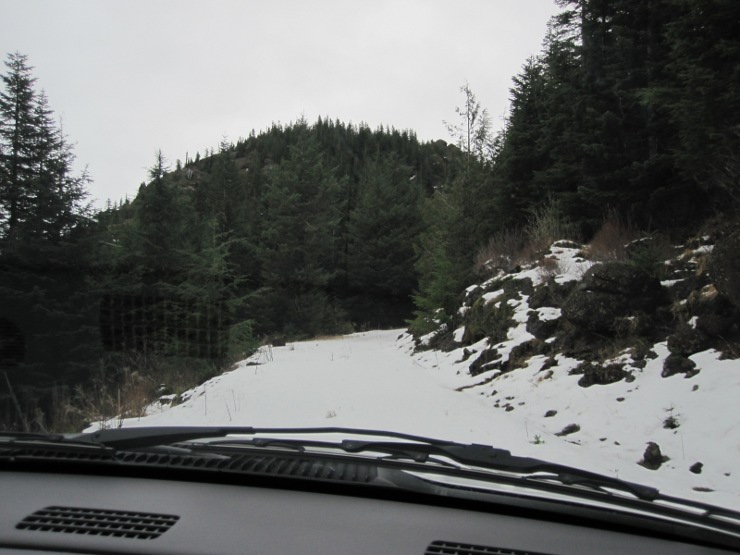 the road up to the site