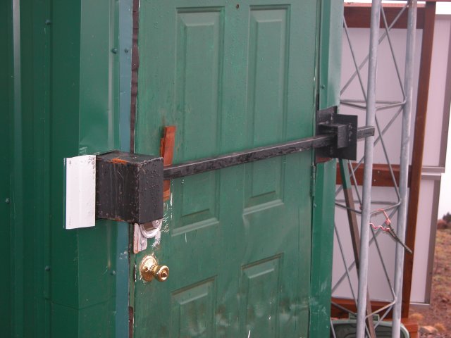 Side view of door